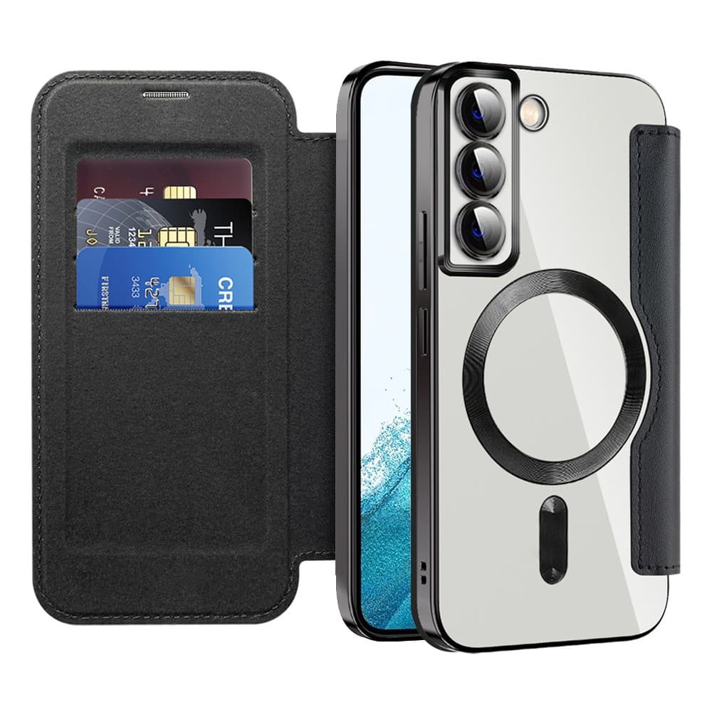 Pouzdro na knihu Techsuit SmartMag pro Samsung Galaxy S22 5G černé - náhled 1