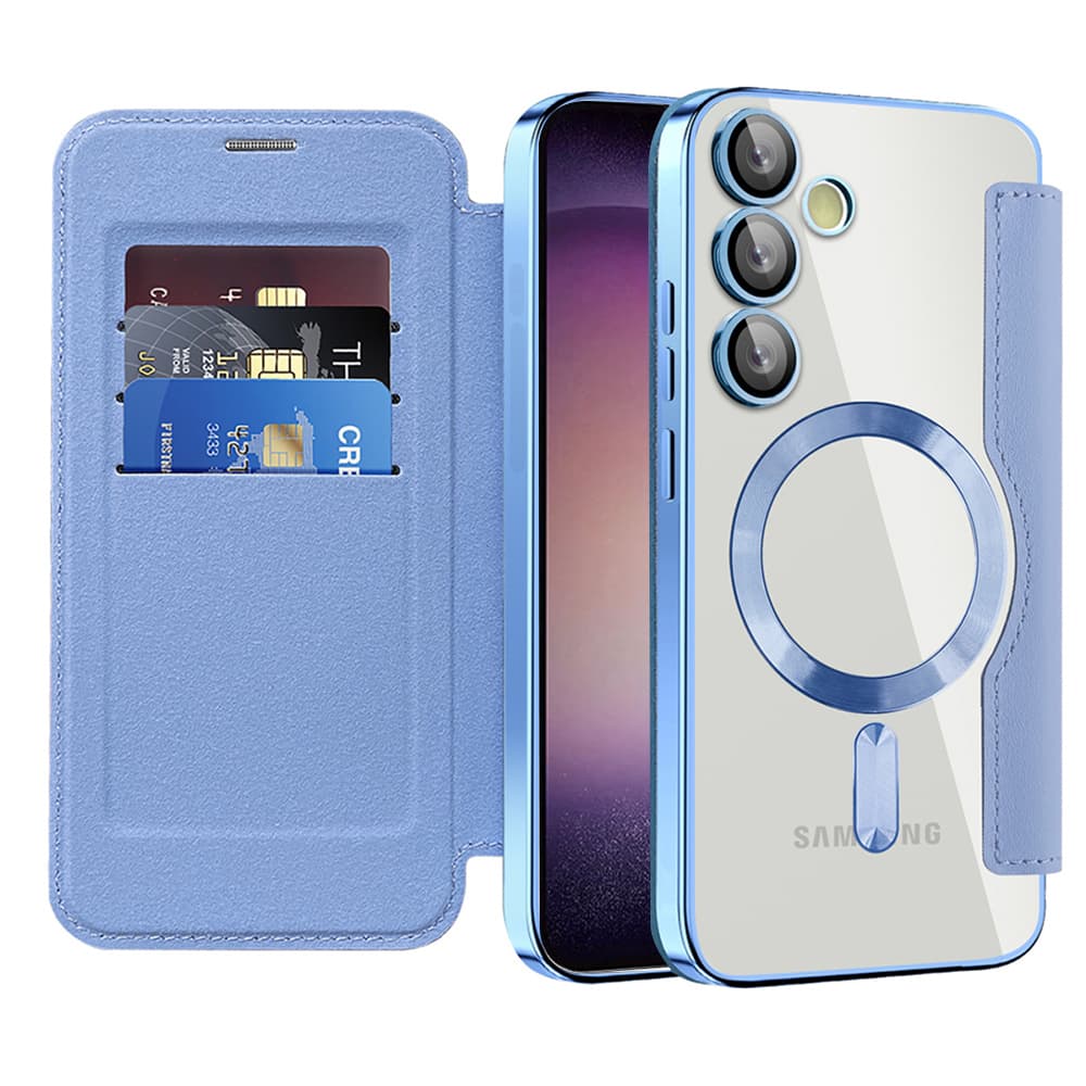 Pouzdro na knihu Techsuit SmartMag pro Samsung Galaxy S23 světle modré - náhled 1