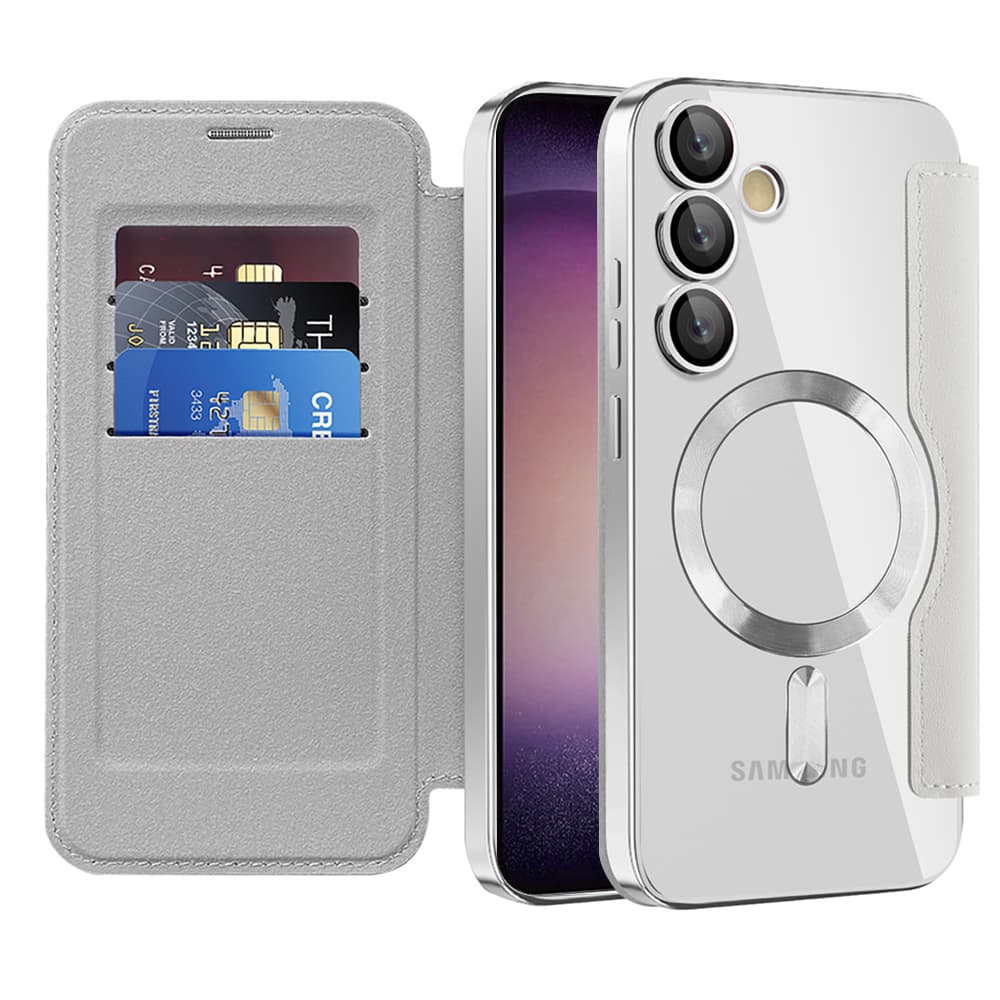 Pouzdro na knihu Techsuit SmartMag pro Samsung Galaxy S23 Plus šedé - náhled 1