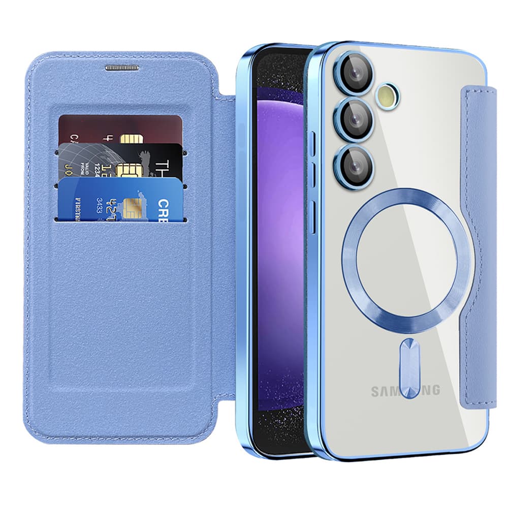 Pouzdro na knihu Techsuit SmartMag pro Samsung Galaxy S23 FE světle modré - náhled 1