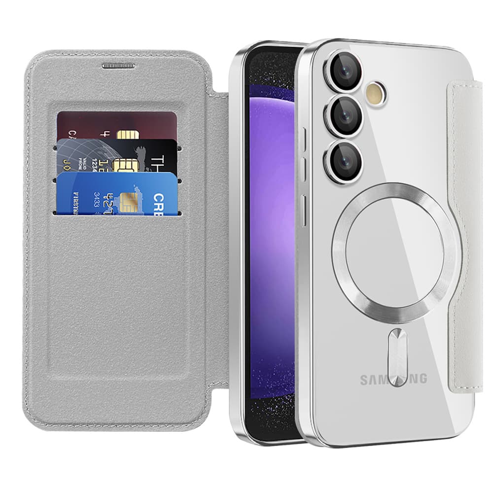 Pouzdro na knihu Techsuit SmartMag pro Samsung Galaxy S23 FE šedé - náhled 1