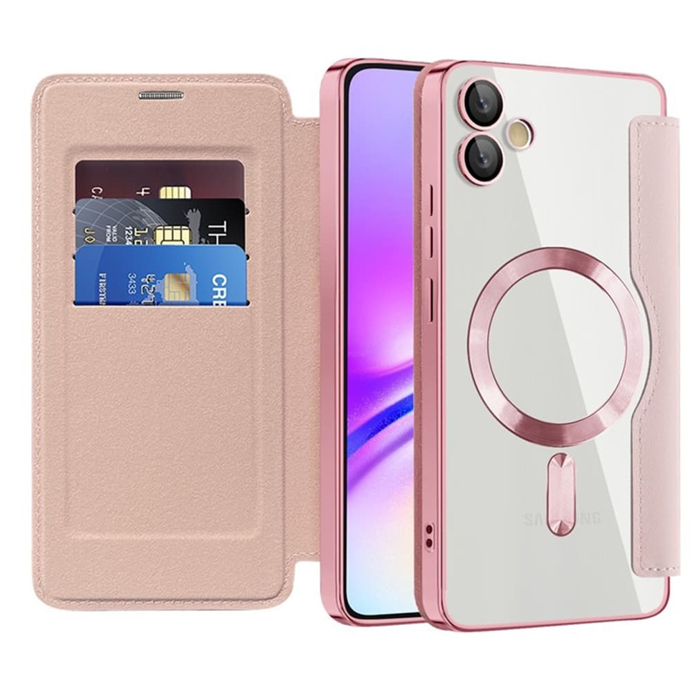 Pouzdro na knihu Techsuit SmartMag pro Samsung Galaxy A05 růžové - náhled 1