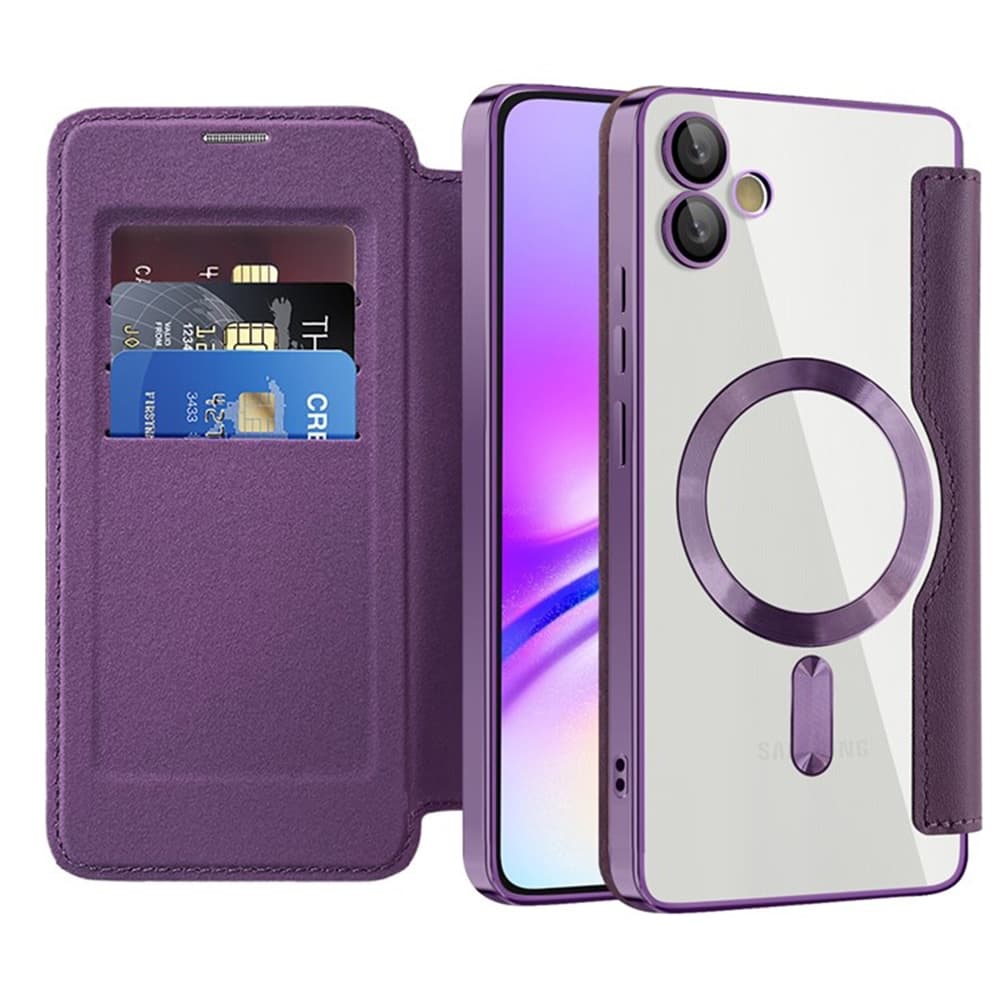 Pouzdro na knihu SmartMag pro Samsung Galaxy A05 fialové - náhled 1