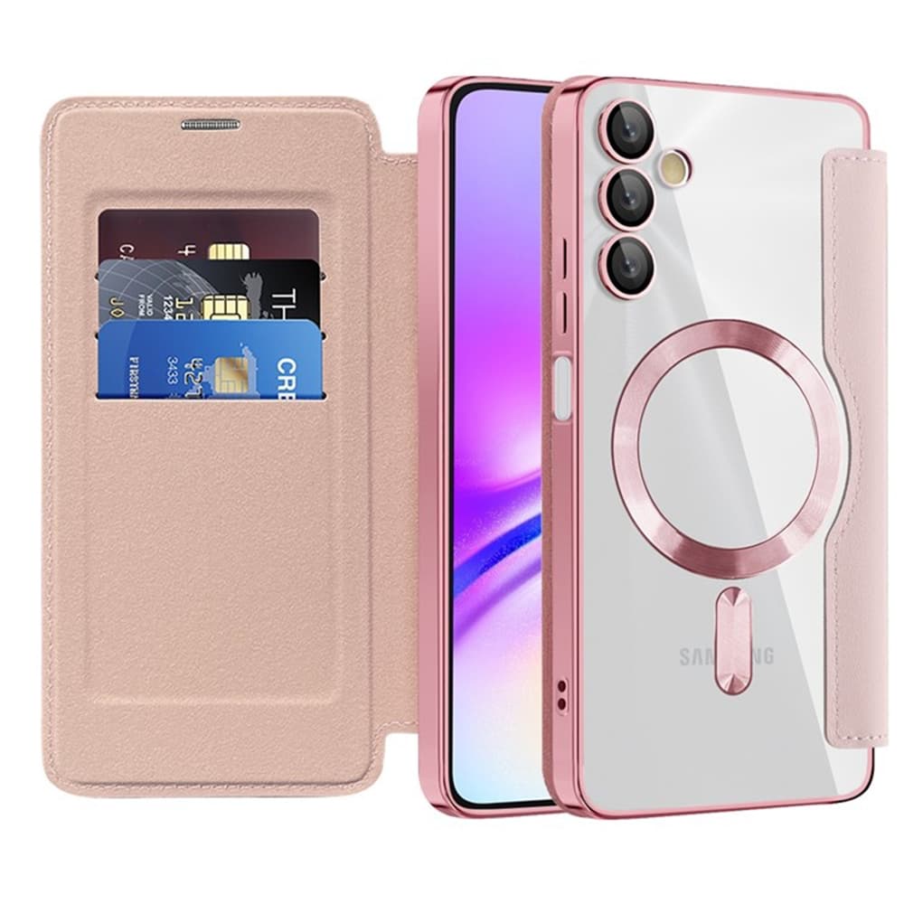 Pouzdro na knihu Techsuit SmartMag pro Samsung Galaxy A05s růžové - náhled 1