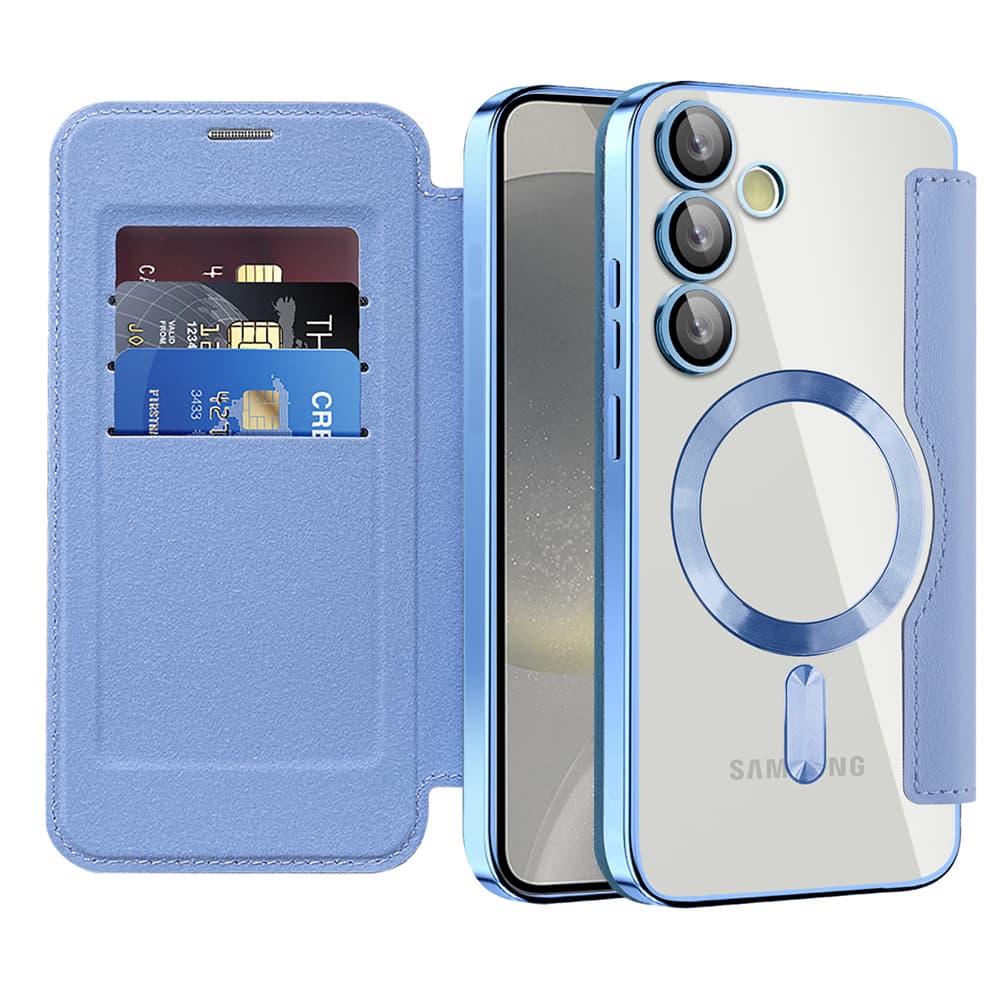Pouzdro na knihu Techsuit SmartMag pro Samsung Galaxy S24 Plus světle modré - náhled 1
