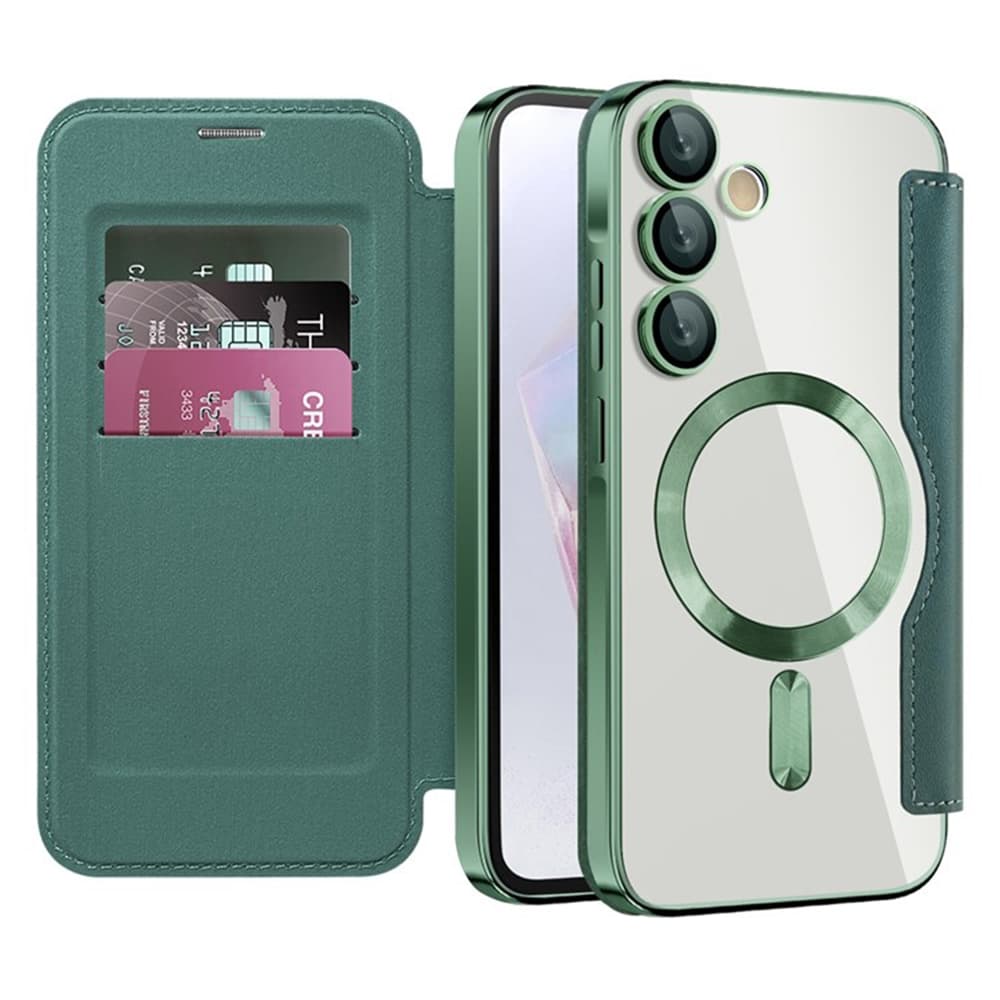 Pouzdro na knihu Techsuit SmartMag pro Samsung Galaxy A35 5G zelené - náhled 1