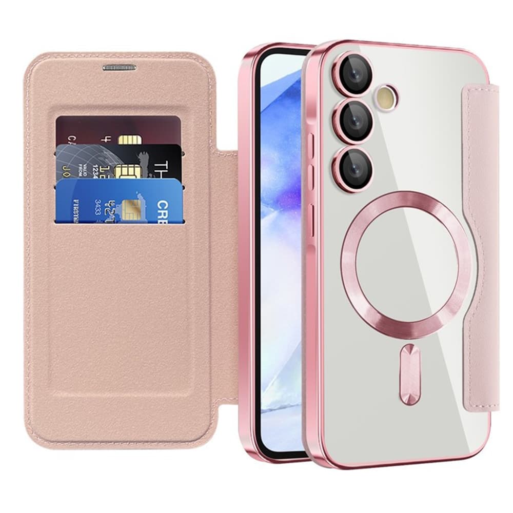 Pouzdro na knihu Techsuit SmartMag Samsung Galaxy A55 5G růžové - náhled 1