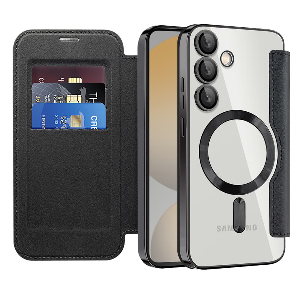 Pouzdro na knihu Techsuit SmartMag pro Samsung Galaxy S24 FE černé - náhled 1