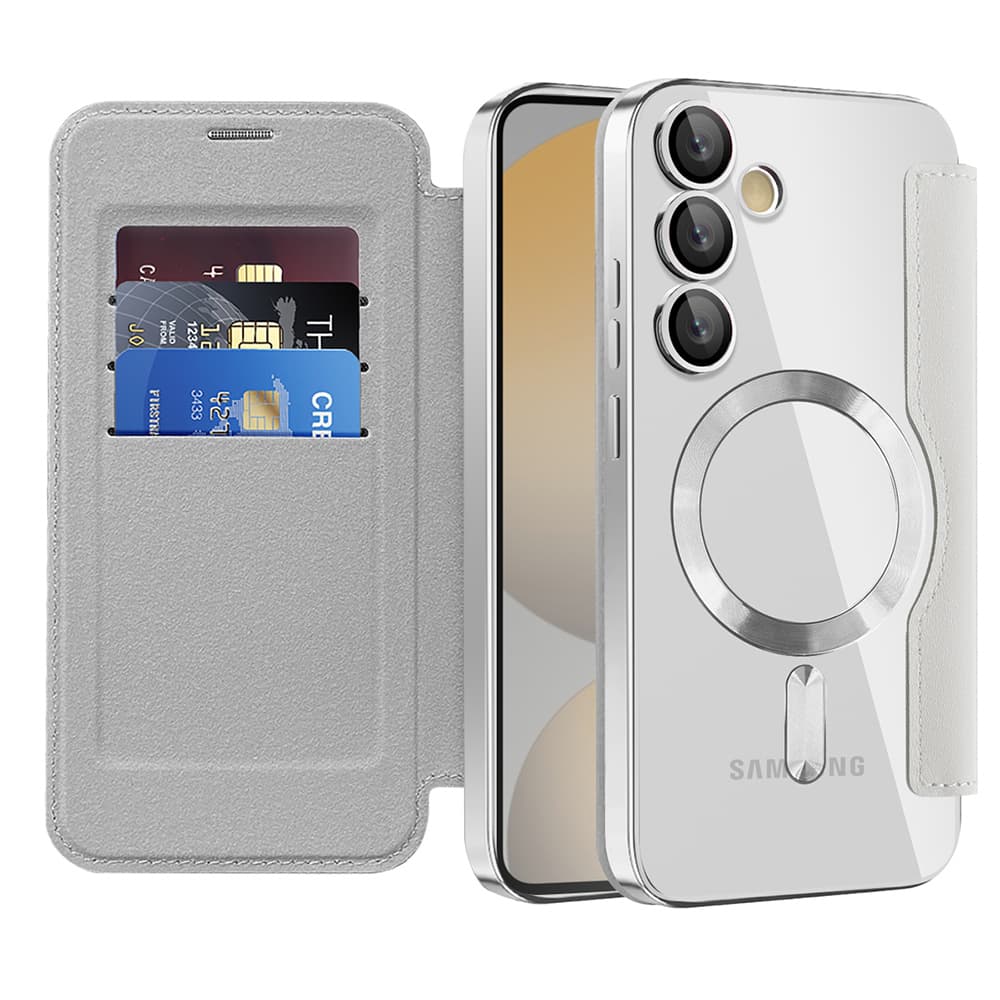 Pouzdro na knihu Techsuit SmartMag pro Samsung Galaxy S24 FE šedé - náhled 1
