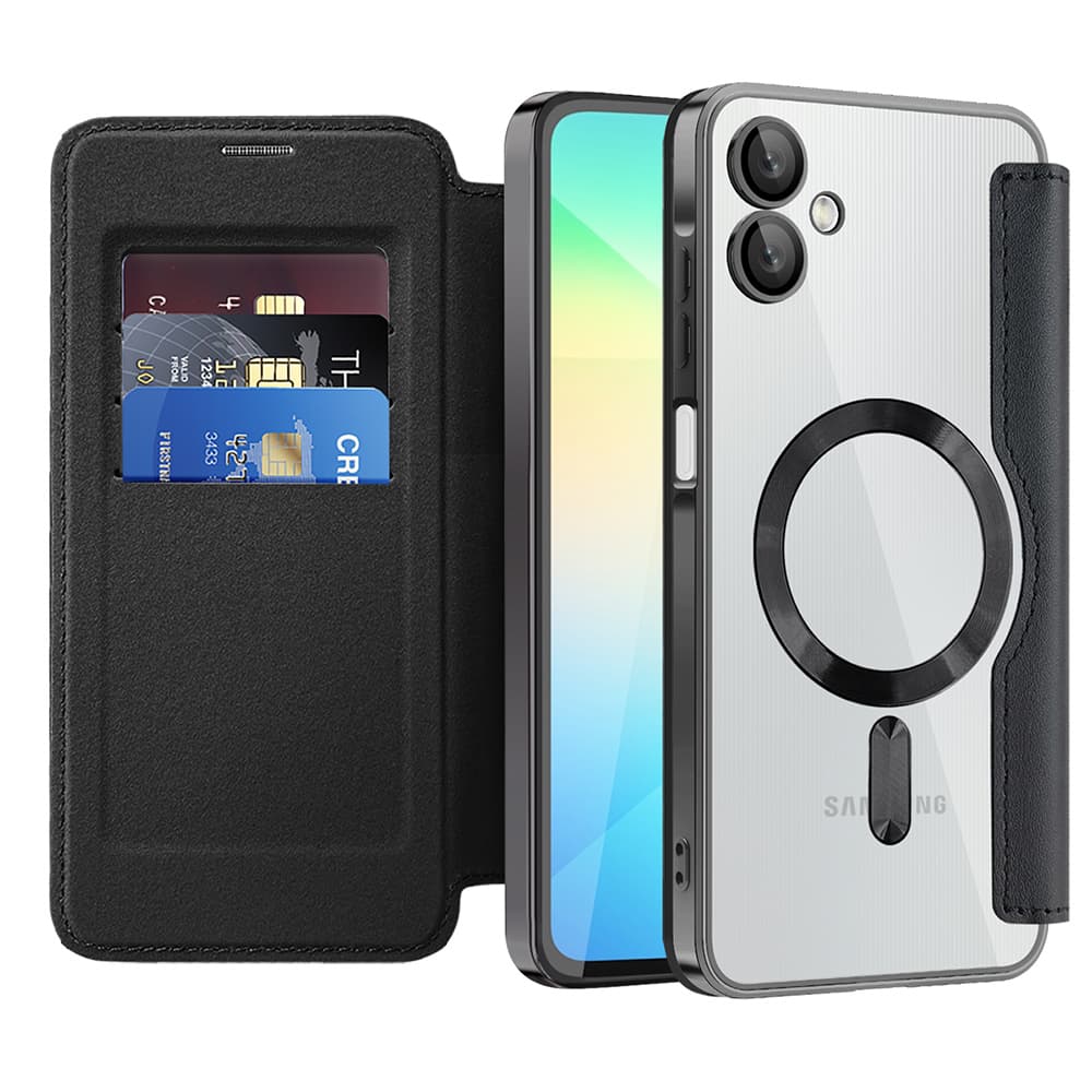 Pouzdro na knihu Techsuit SmartMag pro Samsung Galaxy A06 černé - náhled 1