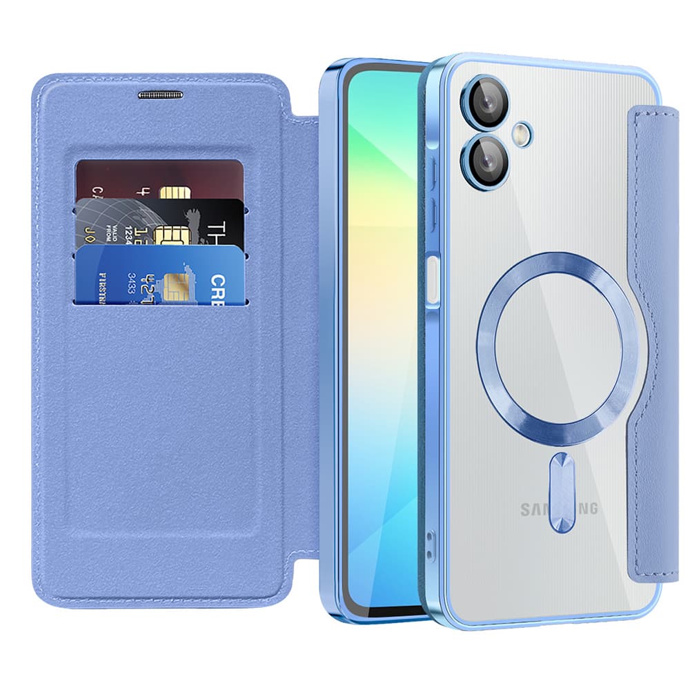 Pouzdro na knihu Techsuit SmartMag pro Samsung Galaxy A06 světle modré - náhled 1