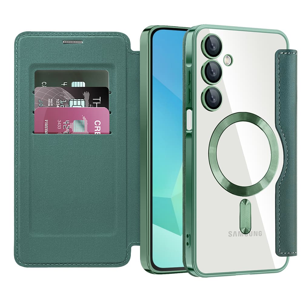 Pouzdro na knihu Techsuit SmartMag pro Samsung Galaxy A16 4G A16 5G zelené - náhled 1