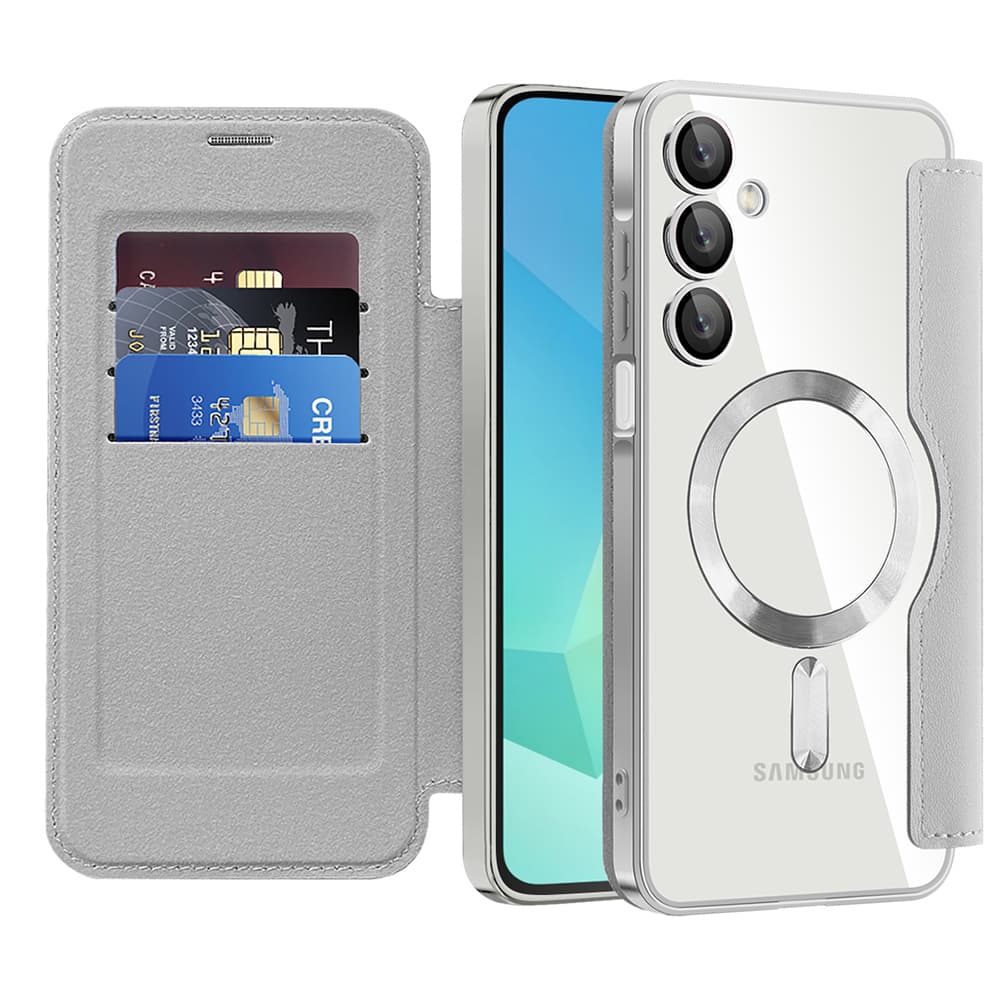 Techsuit SmartMag knížkové pouzdro Samsung Galaxy A16 4G / A16 5G šedé - náhled 1