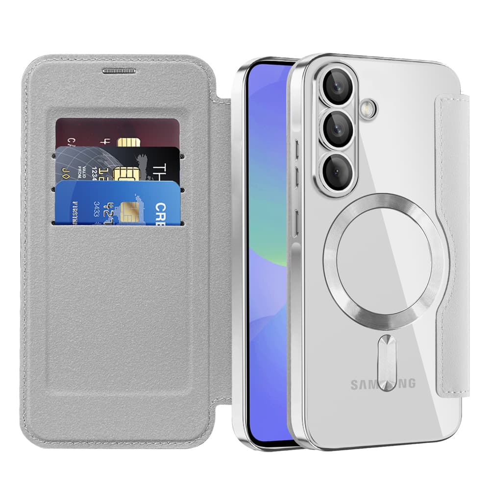 Pouzdro na knihu Techsuit SmartMag pro Samsung Galaxy A36 5G šedé - náhled 1