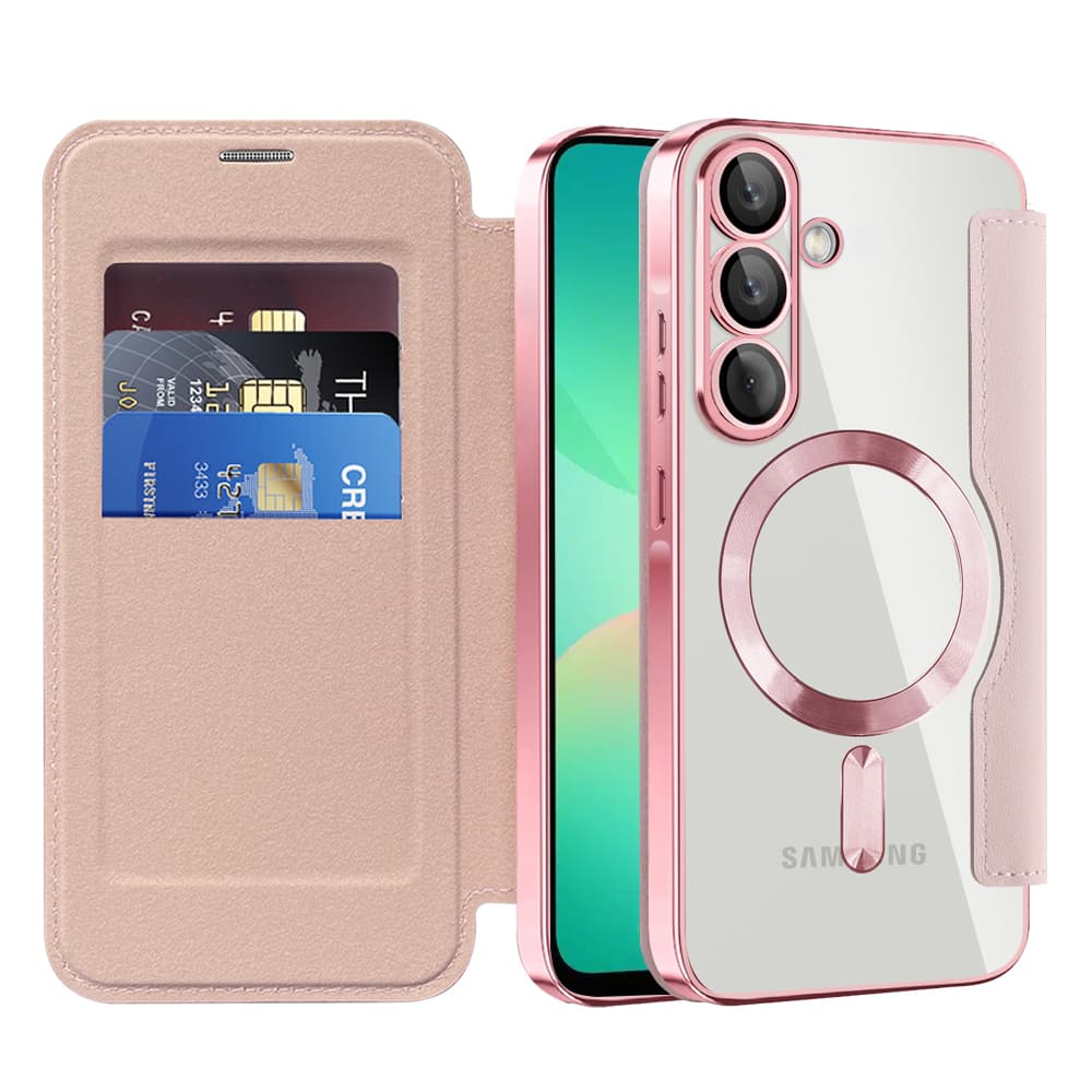 Pouzdro na knihu Techsuit SmartMag pro Samsung Galaxy A26 5G růžové - náhled 1
