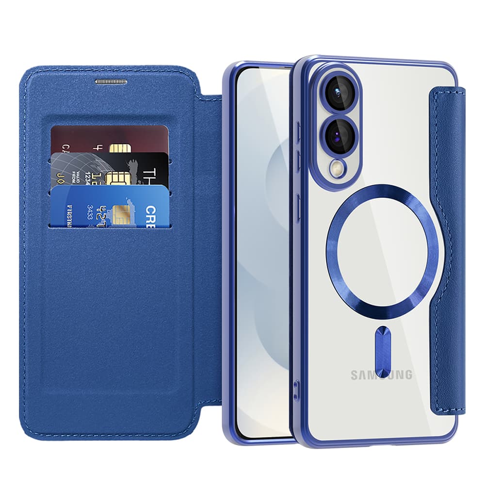 Pouzdro na knihu Techsuit SmartMag Samsung Galaxy S25 Edge modré - náhled 1
