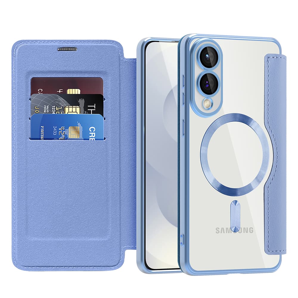 Pouzdro na knihu Techsuit SmartMag pro Samsung Galaxy S25 Edge světle modré - náhled 1