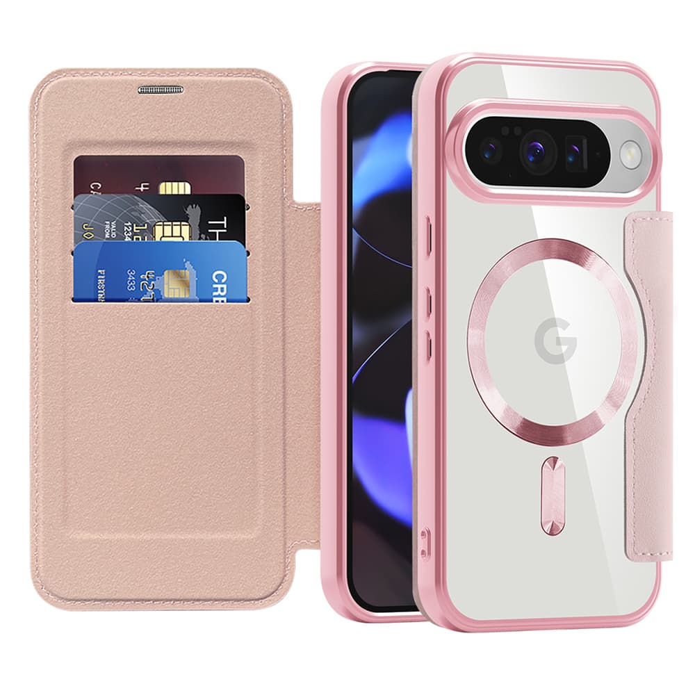 Pouzdro na knihu Techsuit SmartMag pro Google Pixel 10 10 Pro růžové - náhled 1