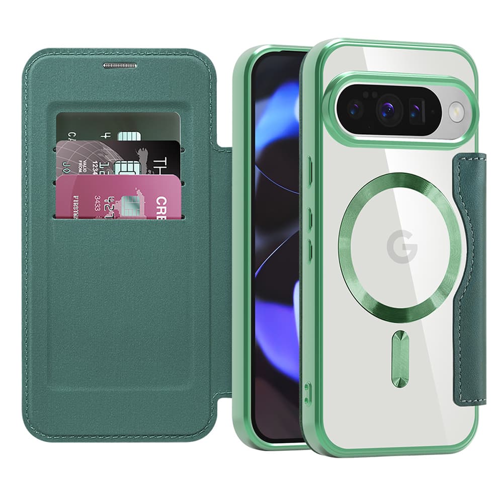 Pouzdro Techsuit SmartMag Book pro Google Pixel 10/10 Pro zelené - náhled 1