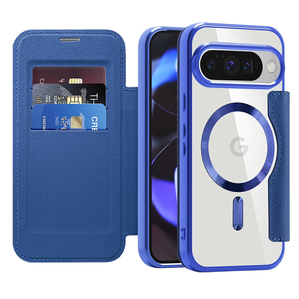 Pouzdro na knihu Techsuit SmartMag pro Google Pixel 10 / 10 Pro modré - náhled 1
