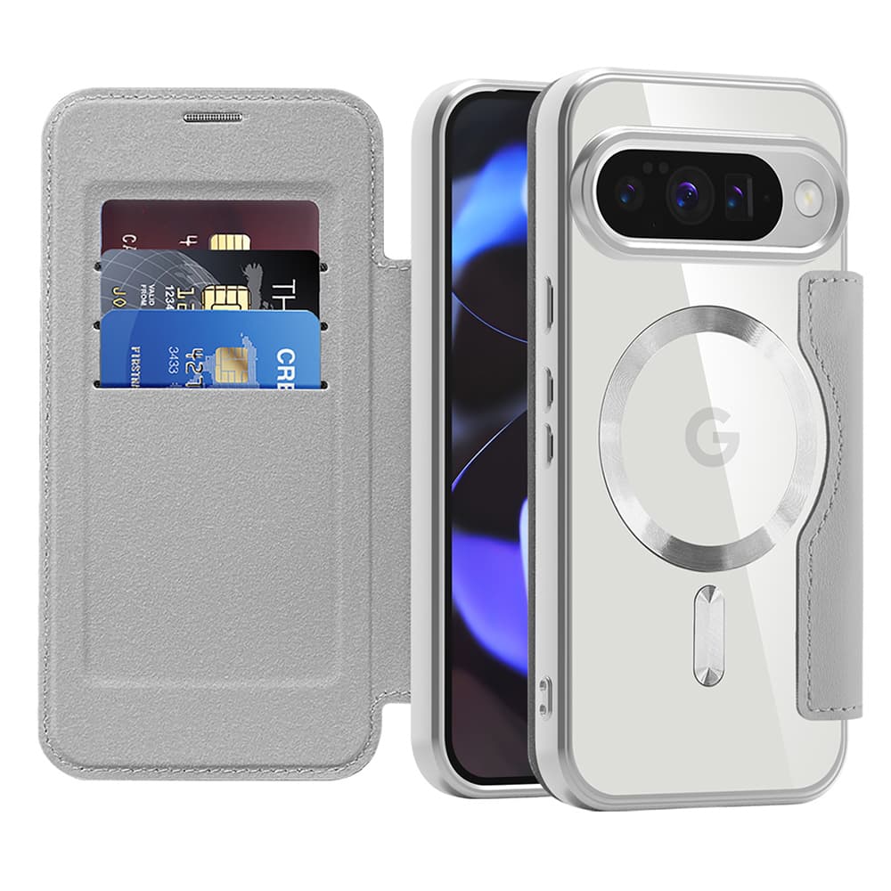 Techsuit SmartMag knížkové pouzdro Google Pixel 10 / 10 Pro šedé - náhled 1