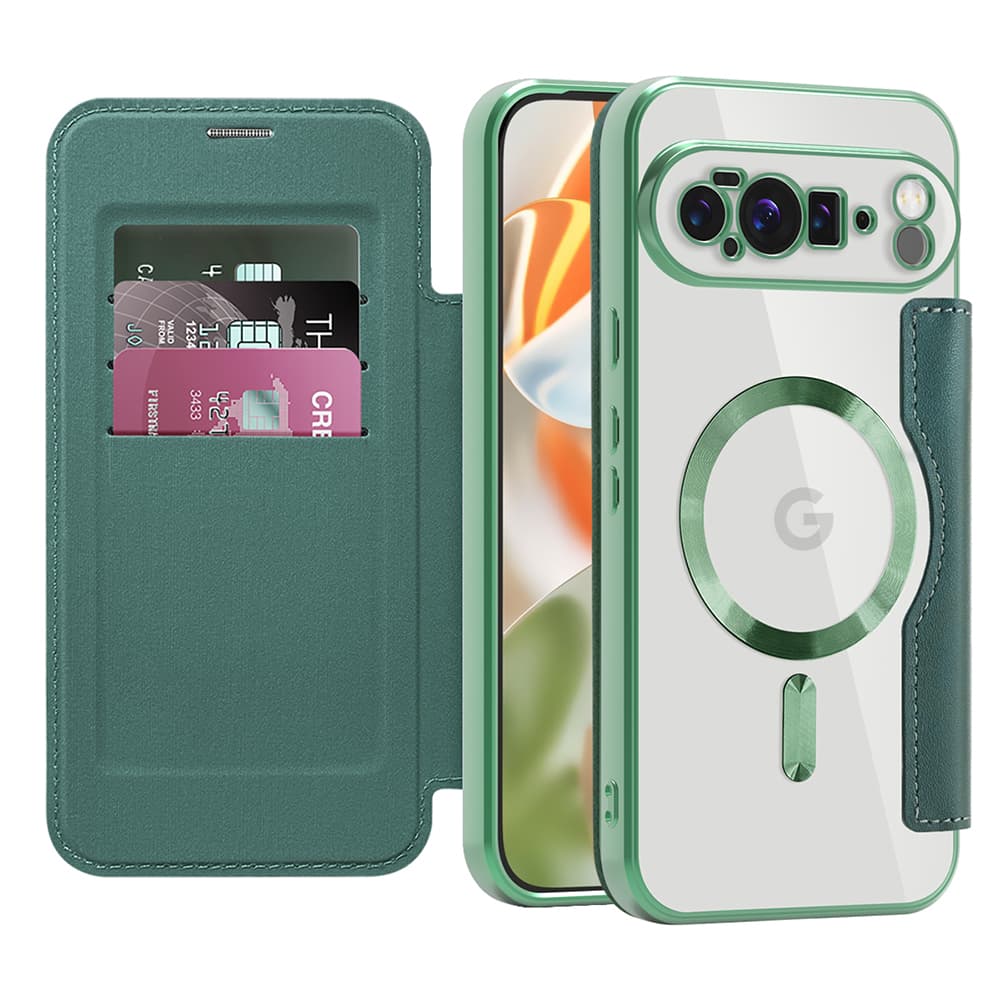 Pouzdro na knihu Techsuit SmartMag pro Google Pixel 10 Pro XL zelené - náhled 1