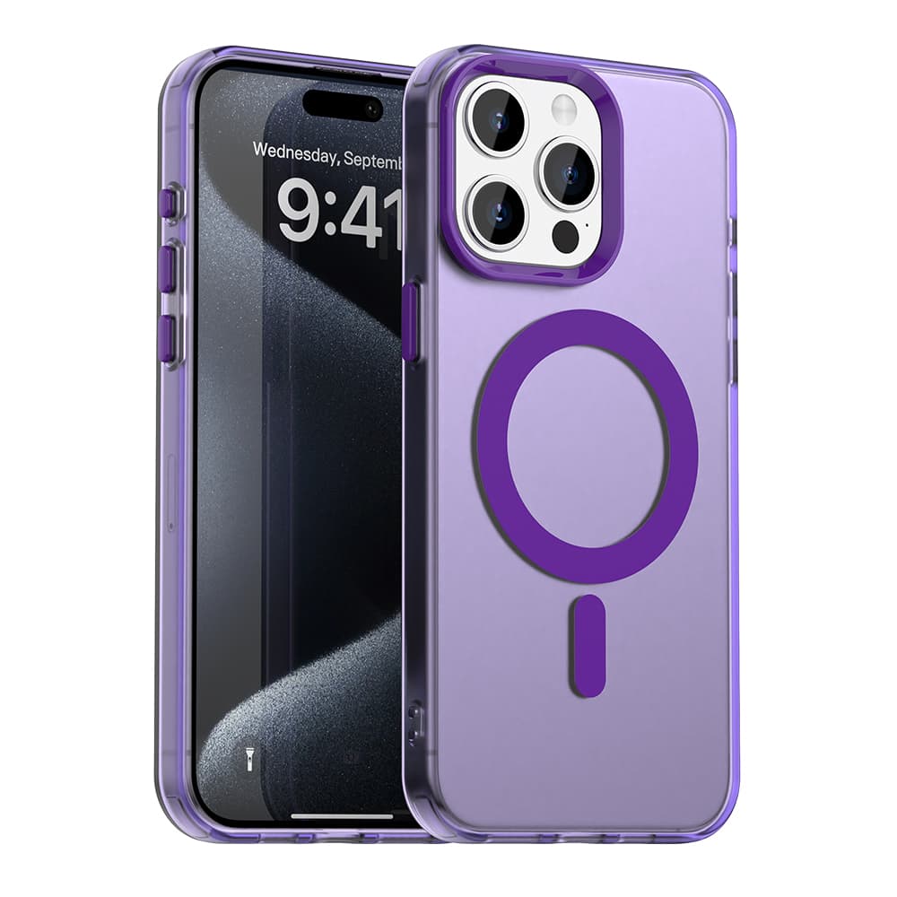 Techsuit CandyCase MagSafe pro iPhone 15 Pro fialová - náhled 1