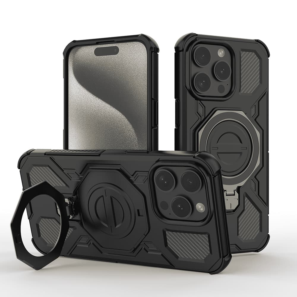Techsuit Carbon Shield PRO pro iPhone 15 Pro černý