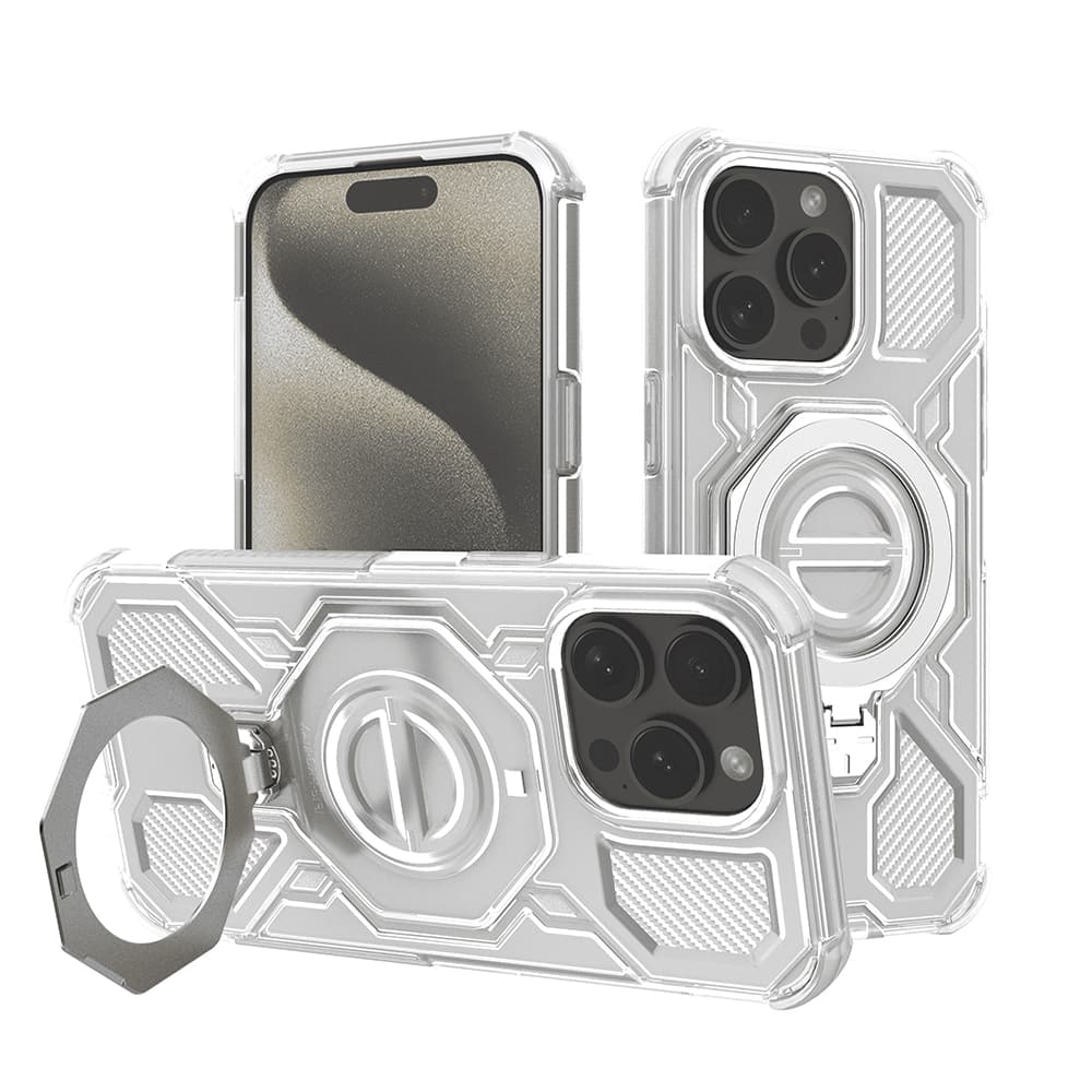 Techsuit Carbon Shield PRO pro iPhone 15 Pro bílá průhledná