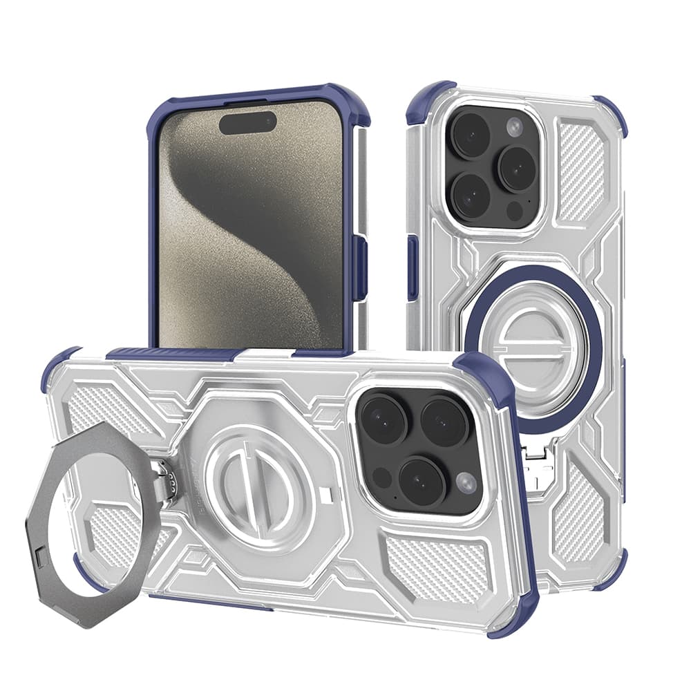 Techsuit Carbon Shield PRO pro iPhone 15 Pro Max modrá průhledná
