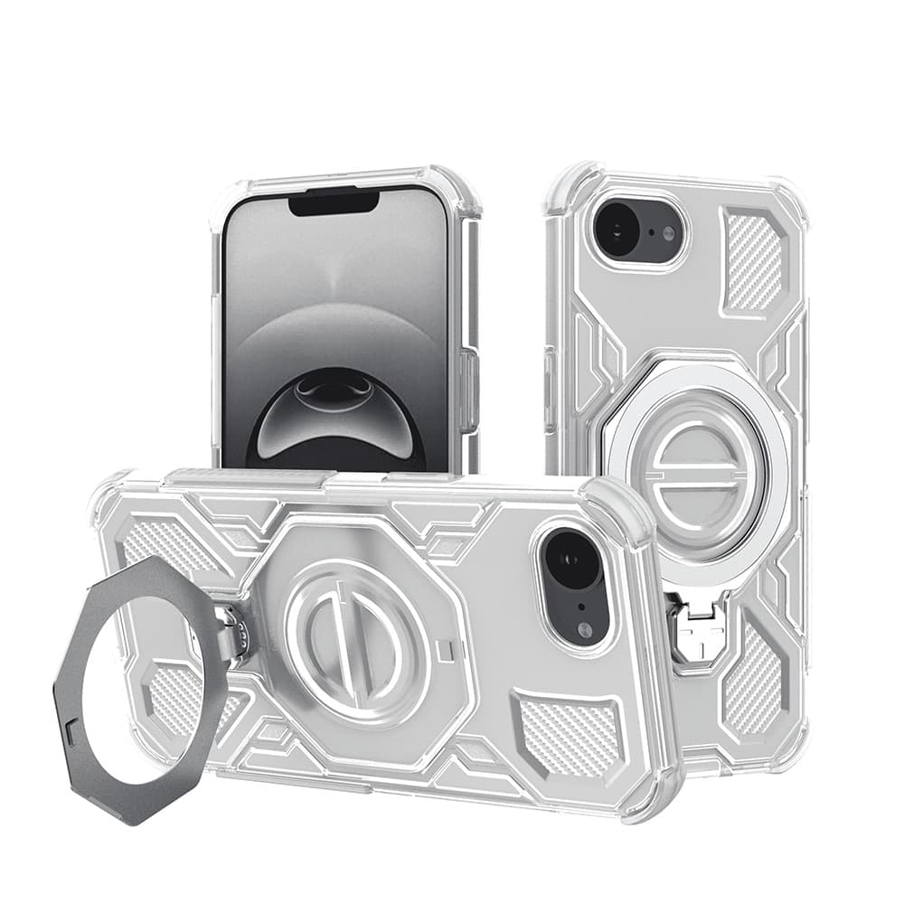 Techsuit Carbon Shield PRO pro iPhone 16e bílý průhledný