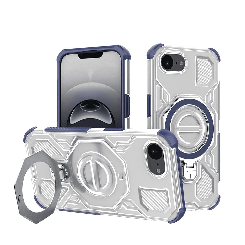 Techsuit Carbon Shield PRO iPhone 16e Modrá Transparentní
