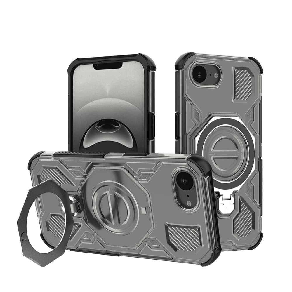 Techsuit Carbon Shield PRO pro iPhone 16e v kouřově černé barvě
