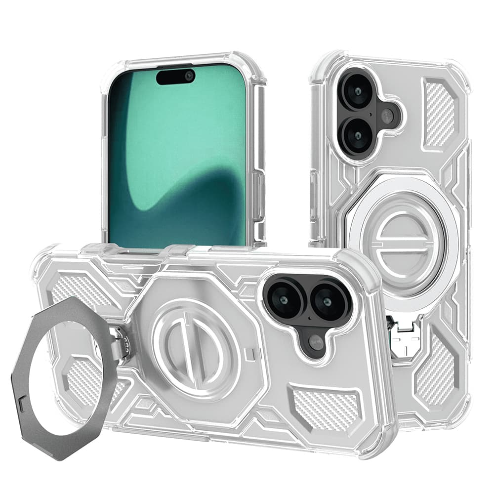 Techsuit Carbon Shield PRO pro iPhone 16 bílý průhledný