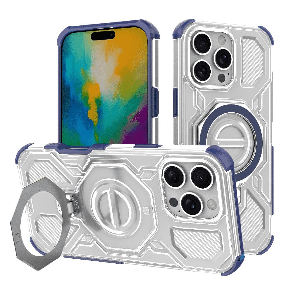 Techsuit Carbon Shield PRO pro iPhone 16 Pro Max modrá průhledná