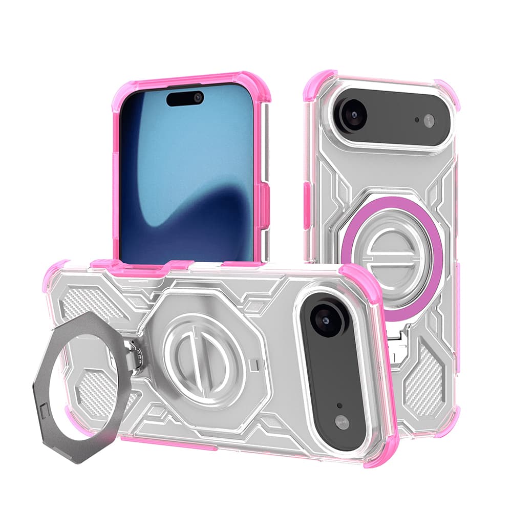 Techsuit Carbon Shield PRO pro iPhone 17 Air růžový průhledný