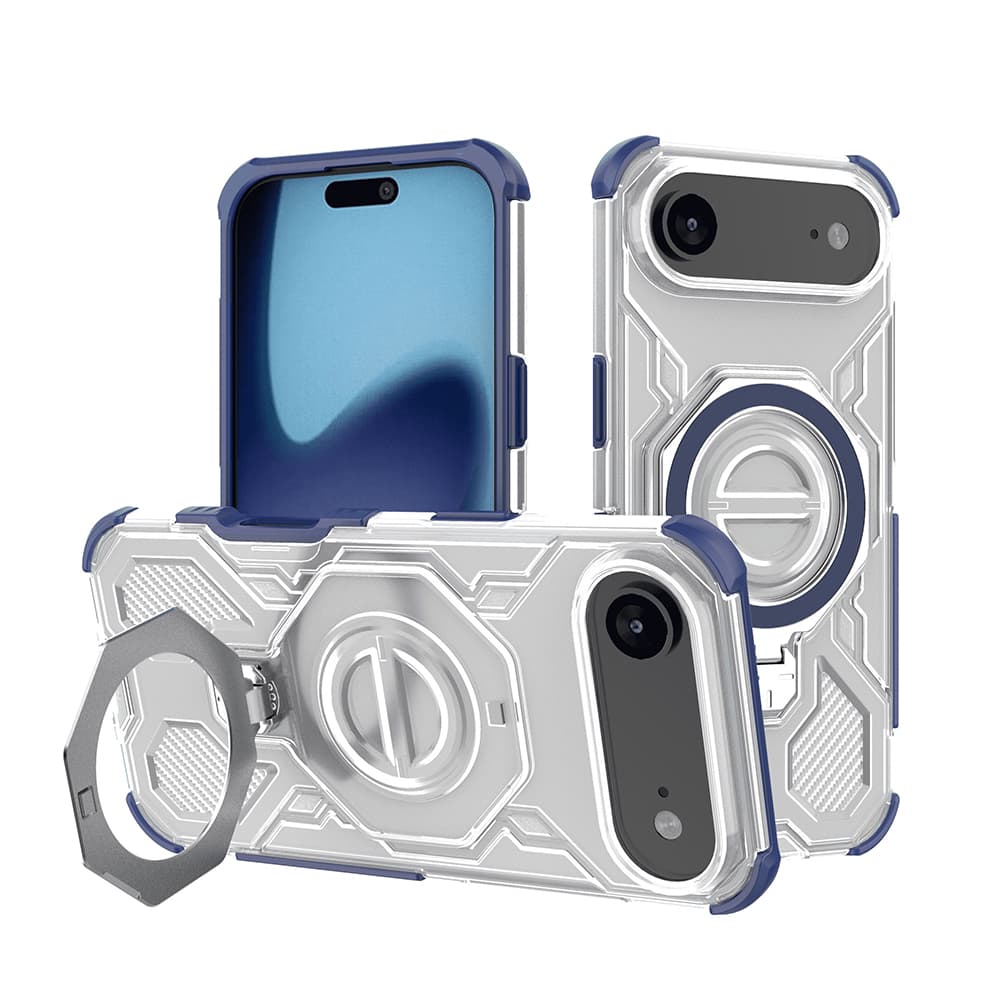 Techsuit Carbon Shield PRO pro iPhone 17 Air modrý průhledný