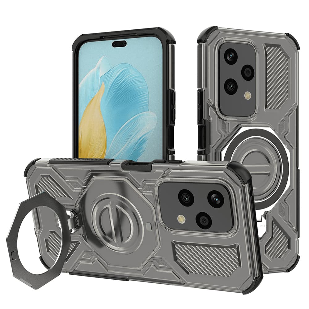 Pouzdro Techsuit Carbon Shield PRO pro Honor 200 Lite kouřově černé
