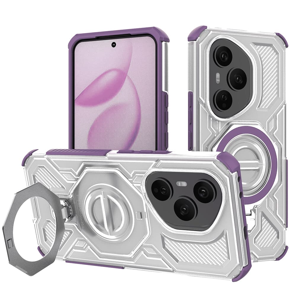 Techsuit Carbon Shield PRO Honor 400 Pro fialový průhledný