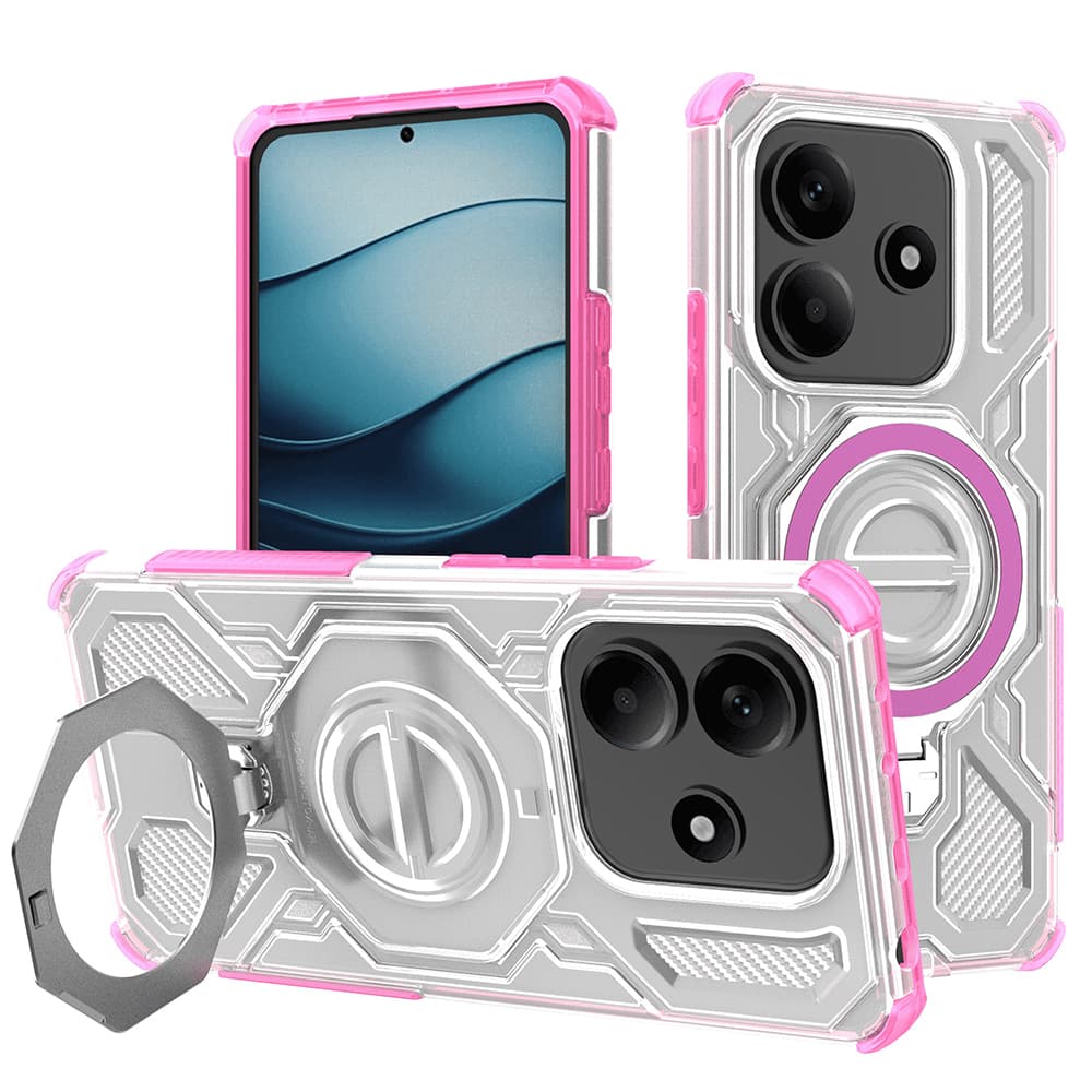 Techsuit Carbon Shield PRO pro Xiaomi Redmi Note 14 5G růžový transparentní
