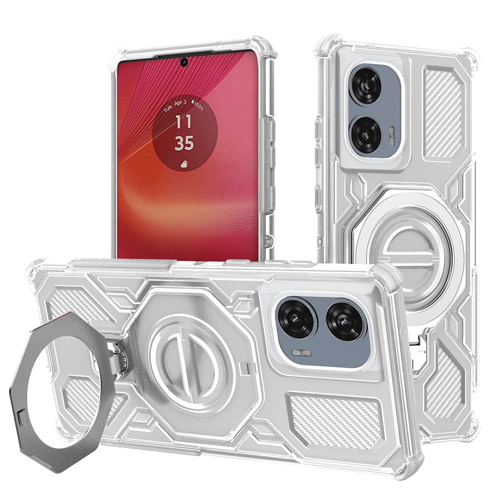 Ochranný kryt Techsuit Carbon Shield PRO pro Motorola Edge 50 Fusion bílý průhledný
