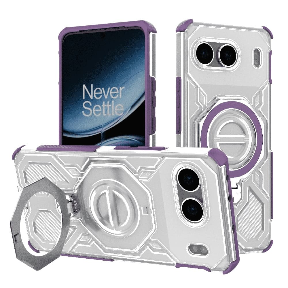 Techsuit Carbon Shield PRO pro OnePlus Nord 4 fialový průhledný