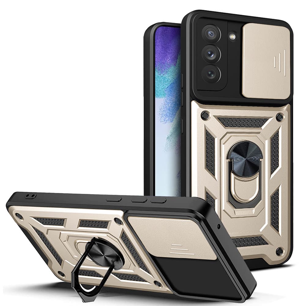 Techsuit CamShield Series pro Samsung Galaxy S21 FE 5G zlatá - náhled 1