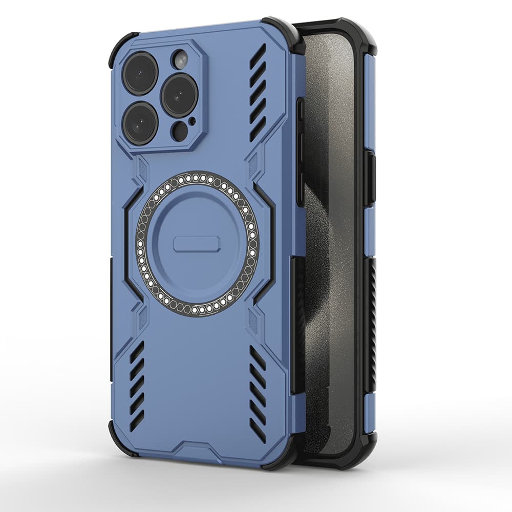 Pouzdro Techsuit ArmorMag pro iPhone 15 Pro modré - náhled 1