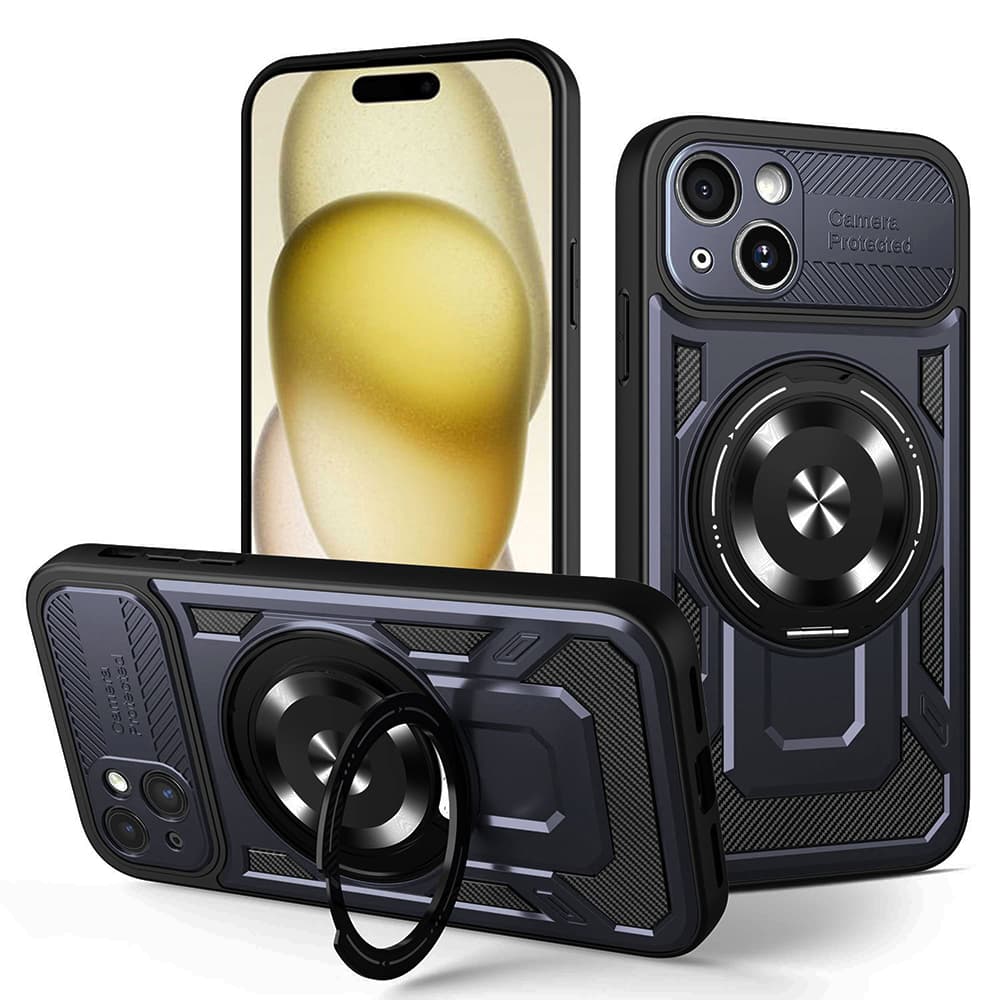Techsuit RuggedCam pro iPhone 15 Plus modrá - náhled 1