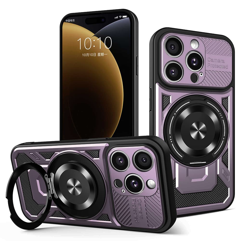 Techsuit RuggedCam pro iPhone 15 Pro Max fialová - náhled 1