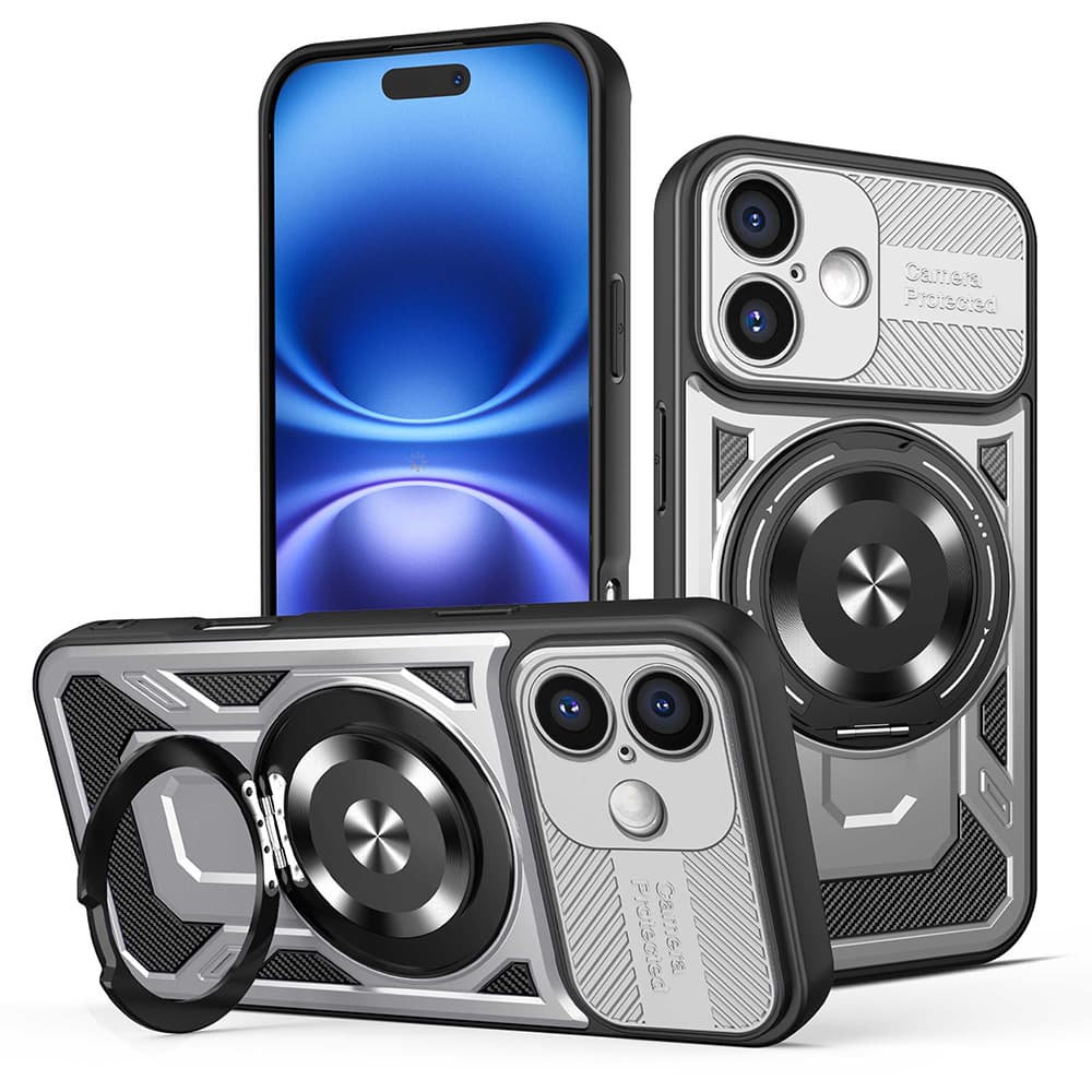 Techsuit RuggedCam pro iPhone 16 šedý - náhled 1