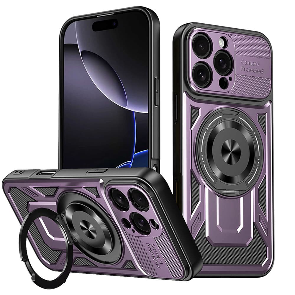 Techsuit RuggedCam pro iPhone 16 Pro Max fialová - náhled 1