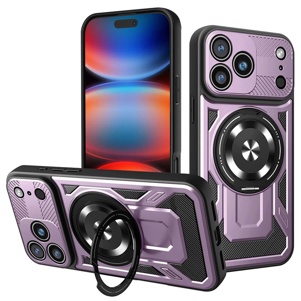 Techsuit RuggedCam pro iPhone 17 Pro Max fialová - náhled 1