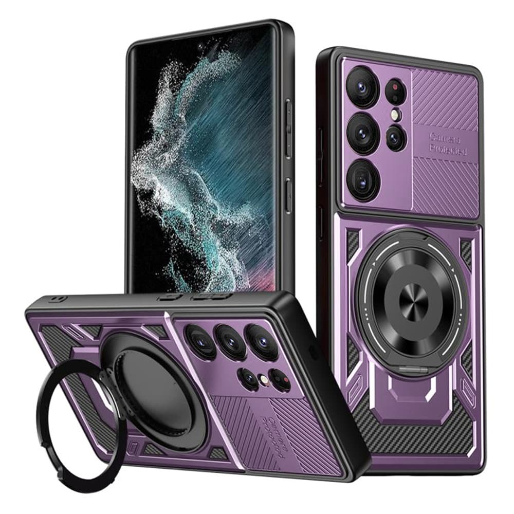 Techsuit RuggedCam pro Samsung Galaxy S22 Ultra 5G fialová - náhled 1